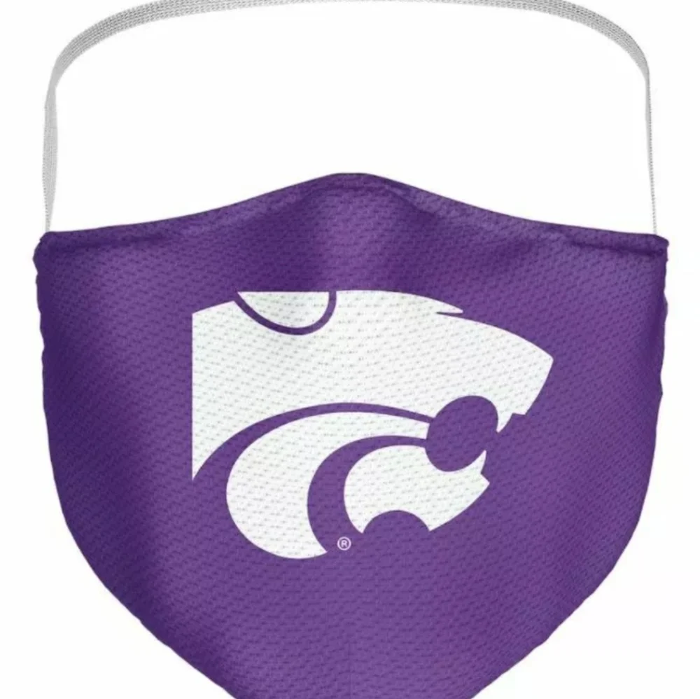 3 Pack Kansas State Wildcats Licensed NCAA Washable Resuable Face Mask Cover.